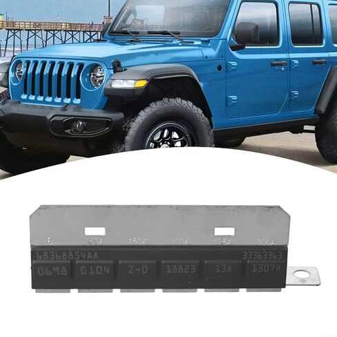 Fuse Z Case Fuse Array 68368854AA لسيارة Jeep for Wrangler for JL 2018-2024، صندوق كتلة الصمامات البلاستيكي البديل المباشر، صمام نظام المبتدئين in Kuwait