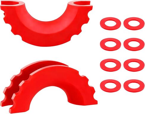 10 PCS D Ring Shackle Isolators Washers Kit, 3/4" Rubber Towing Shackle Cover with 8 Washers, Heavy Duty Isolator Washer Protect Bumper & Reduce Rattling, Car Accessories (Black) in Saudi Arabia