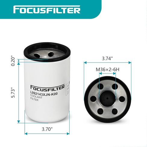 مرشح سائل التبريد من فئة OEM WF2127 من FOCUSFILTER، متوافق مع Freightliner Internation، لمحرك Cummins X15، ISX12، ISX15، يستبدل WF2126، 3680434، P550867، LFW2127، B5087، 24113 in Kuwait