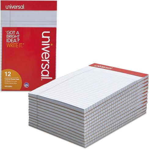 وسادات ملاحظات مثقوبة ملونة من Universal 35854، قاعدة ضيقة، 5 × 8، أوركيد، 50 ورقة، دزينة in Kuwait