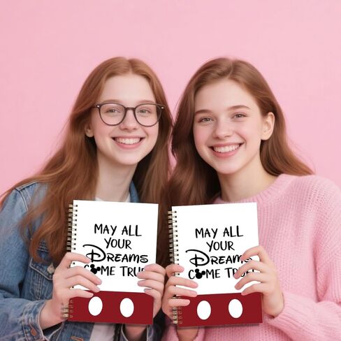 LONGXIN لطيف دفتر دوامة مجلة ماجيك ماوس الاشياء معالج الهدايا للنساء الفتيات Kawaii ماوس عاشق عيد ميلاد هدية عيد الميلاد غلاف فني دوامة دفتر 5.8x8.3 in Kuwait