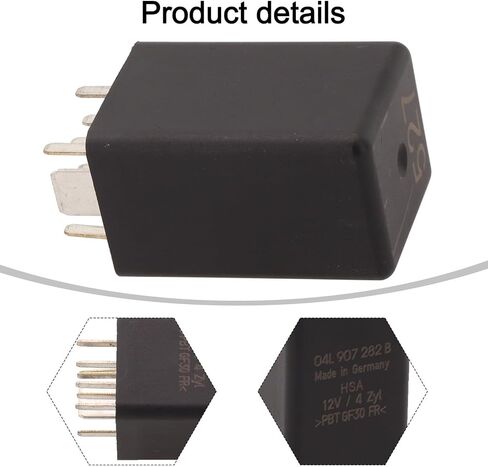 مرحل سخان Glown لسكودا، ومركبات المقاعد - لـ A3 8P/8V، لـ A4 B7/B8، A5 8T، لـ A6 C6/C7، Q5 8R، لـ Passat B6/B7/B8/CC، لـ Transporter T5 - OEM 04L907282B، أسود in Kuwait