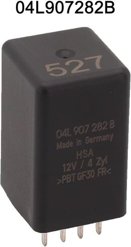 مرحل سخان Glown لسكودا، ومركبات المقاعد - لـ A3 8P/8V، لـ A4 B7/B8، A5 8T، لـ A6 C6/C7، Q5 8R، لـ Passat B6/B7/B8/CC، لـ Transporter T5 - OEM 04L907282B، أسود in Kuwait
