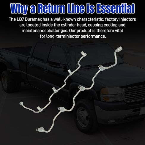 خط إرجاع الوقود Motoparty لمحركات 2001-2004 Chevy GMC 2500/3500 6.6L LB7 Duramax 97188733 800915 in Kuwait