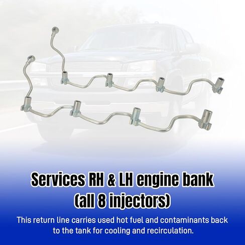 خط إرجاع الوقود Motoparty لمحركات 2001-2004 Chevy GMC 2500/3500 6.6L LB7 Duramax 97188733 800915 in Kuwait