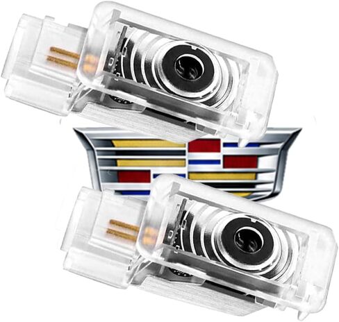3D Shadow Lights LED Door Logo Projector for SRX CT6 CT5 CT4 XTS ATS XT4 XT5 XT6 Dual Plug Puddle Lights for Cadillac Welcome Courtesy Lights Auto Accesories in Saudi Arabia
