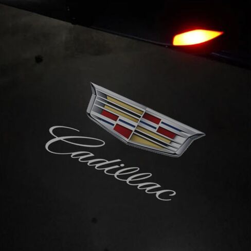 3D Shadow Lights LED Door Logo Projector for SRX CT6 CT5 CT4 XTS ATS XT4 XT5 XT6 Dual Plug Puddle Lights for Cadillac Welcome Courtesy Lights Auto Accesories in Saudi Arabia