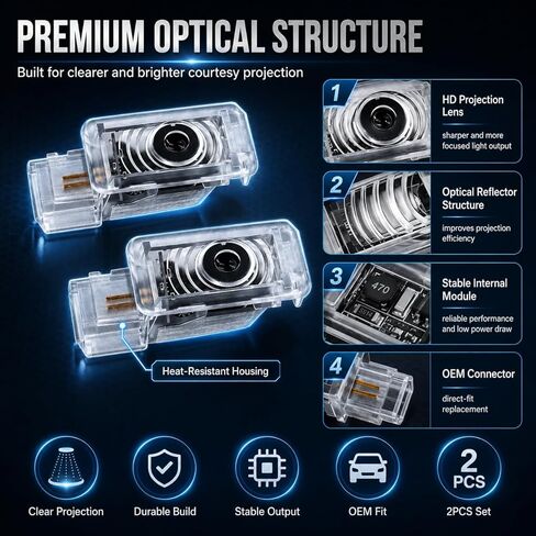 3D Shadow Lights LED Door Logo Projector for SRX CT6 CT5 CT4 XTS ATS XT4 XT5 XT6 Dual Plug Puddle Lights for Cadillac Welcome Courtesy Lights Auto Accesories in Saudi Arabia