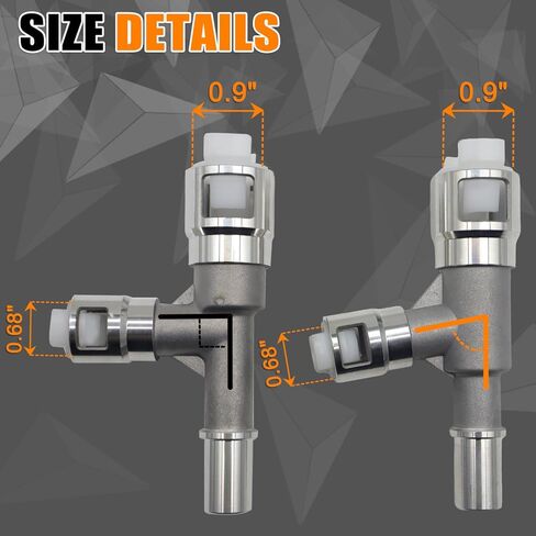 Metal Heater Hose Tee Connector Compatible with Cadillac Escalade/Chevrolet Silverado/Suburban/Tahoe/GMC Sierra, replace 15055342 800-414HP 800-413HP 15055343 in Kuwait