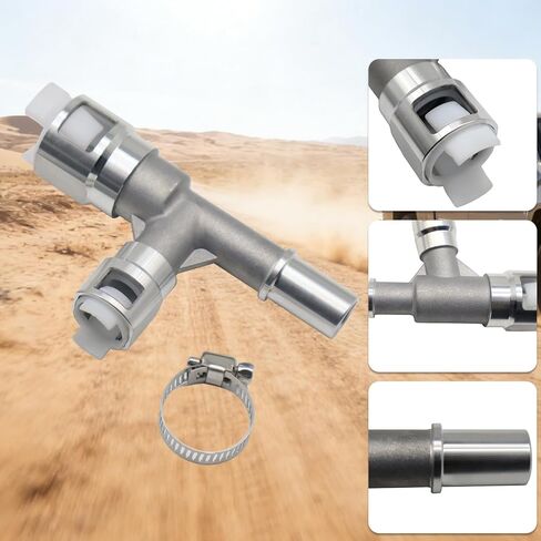 Metal Heater Hose Tee Connector Compatible with Cadillac Escalade/Chevrolet Silverado/Suburban/Tahoe/GMC Sierra, replace 15055342 800-414HP 800-413HP 15055343 in Kuwait