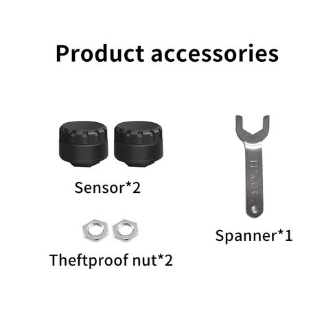 Wireless Motorcycle TPMS - Ultra Easy Installation Bluetooth Tire Pressure Monitoring System | Real-Time Pressure & Temperature Alerts | Compatible with iOS & Android in Kuwait