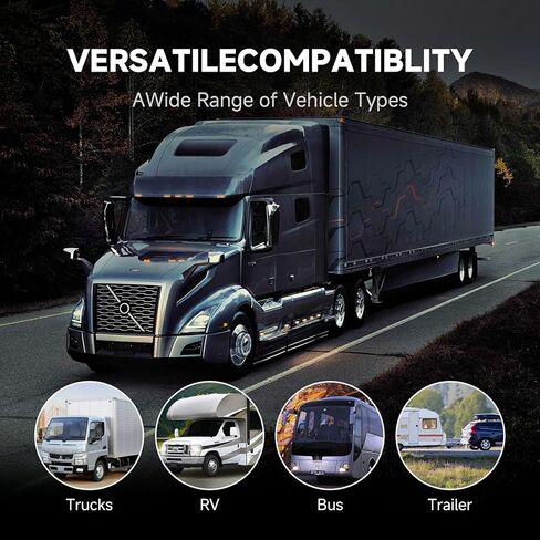 نظام مراقبة ضغط الإطارات RV مع 6 أجهزة استشعار، شاشة LCD كبيرة في الوقت الحقيقي، الضغط ودرجة الحرارة، 7 أوضاع تنبيه ووضع النوم التلقائي in Kuwait