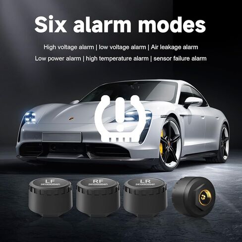 نظام مراقبة ضغط الإطارات RV، TPMS لاسلكي مع اتصال بلوتوث، أجهزة استشعار ضغط الإطارات في الوقت الحقيقي، سهلة التركيب، متوافقة مع iOS وAndroid in Kuwait