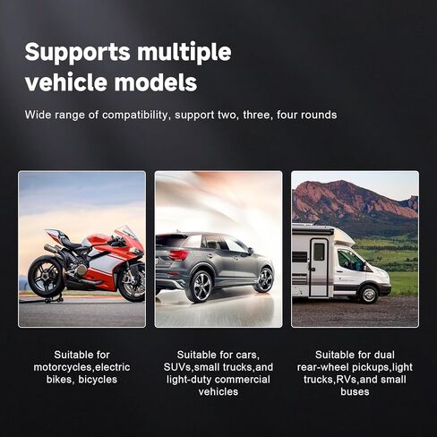 نظام مراقبة ضغط الإطارات RV، TPMS لاسلكي مع اتصال بلوتوث، أجهزة استشعار ضغط الإطارات في الوقت الحقيقي، سهلة التركيب، متوافقة مع iOS وAndroid in Kuwait