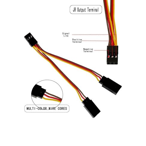 6 Pcs JR Servo Y Splitter Cable,1 Female to 2 Male Extension Harness Lead Wire for RC Cars, Boats, Drones, Airplane Models（11CM 22-AWG） in Kuwait