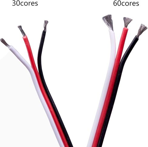 26awg Servo Extension Cable Wire 50 feet 30 Cores Lead 3-pin Line for Futaba JR RC Servo Hobby Model Drones Boats Planes DIY Accessories(E256-1) in Kuwait