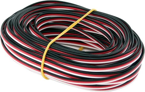 26awg Servo Extension Cable Wire 50 feet 30 Cores Lead 3-pin Line for Futaba JR RC Servo Hobby Model Drones Boats Planes DIY Accessories(E256-1) in Kuwait