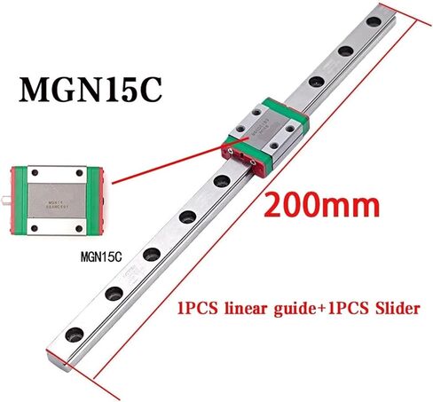 MGN15 MGN15C 200mm MGN15 Linear Guide+MGN15C Slider Block 1Pcs in Kuwait