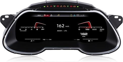Cluster for Audi A4 2009-2012, 12.3" Digital Speedometer with HD 1920x720 Screen, Aftermarker Instrument Dashboard Replacement with Multi UI Sytles in Kuwait