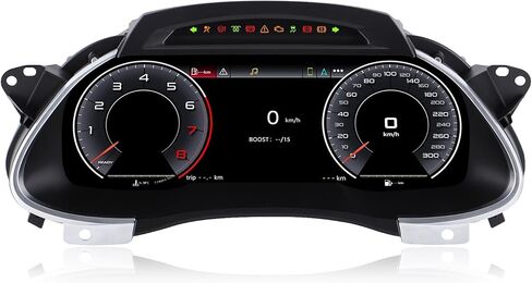 Cluster for Audi A4 2009-2012, 12.3" Digital Speedometer with HD 1920x720 Screen, Aftermarker Instrument Dashboard Replacement with Multi UI Sytles in Saudi Arabia