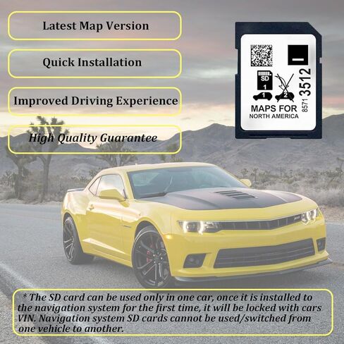 بطاقة الملاحة SD 85713512 مع أحدث إصدار من بيانات الخرائط للولايات المتحدة وكندا والمكسيك، متوافقة مع CT4 CT5 XT6 Escalade Camaro Colorado Corvette Canyon Yukon Sierra 2019-2024 in Kuwait