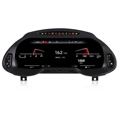 مجموعة لسيارة Audi Q5 2009-2018، عداد سرعة رقمي 12.3 بوصة مع شاشة HD 1920x720، استبدال لوحة أجهزة القياس بعد العلامة مع أنماط واجهة المستخدم المتعددة in Kuwait