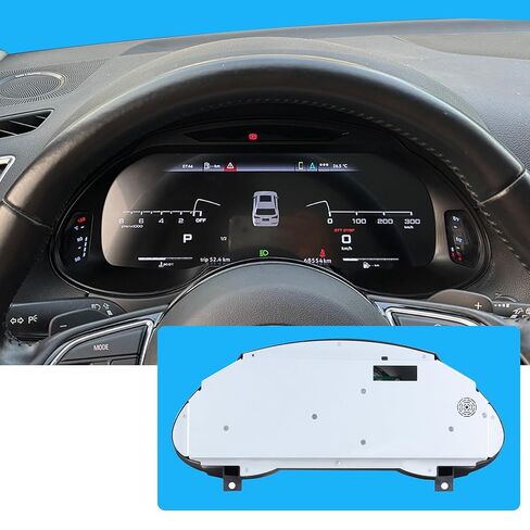 مجموعة لسيارة Audi Q5 2009-2018، عداد سرعة رقمي 12.3 بوصة مع شاشة HD 1920x720، استبدال لوحة أجهزة القياس بعد العلامة مع أنماط واجهة المستخدم المتعددة in Kuwait