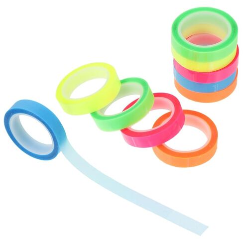 COHEALI Waterproof Highlighter Tape 0.6cm X 5m, 20 Rolls Adhesive Note Tabs for Reading, Book Annotation, and Office Use in Kuwait