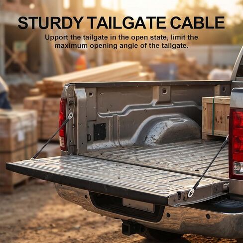 2 Pack Tailgate Cable, Compatible with Nissan Frontier 1998-2004 Pickup Truck, Replaces OEM 90460-8B400 90460-8B401, Left & Right Side Tail Gate Lift Support Straps in Kuwait