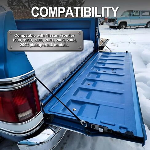 2 Pack Tailgate Cable, Compatible with Nissan Frontier 1998-2004 Pickup Truck, Replaces OEM 90460-8B400 90460-8B401, Left & Right Side Tail Gate Lift Support Straps in Kuwait