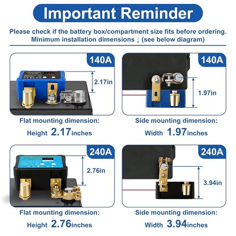 Battery Kill Switch for Car,Remote Battery Disconnect Switch 12V/24V 140A with LED Voltmeter,Battery Cut Off Kill Switch for Car Anti-Theft & Battery Drain Protection,for Vehicle Battery Up to 100AH in Kuwait