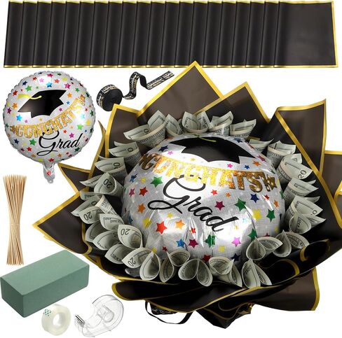 Chunful Graduation Gifts 2026, DIY Money Bouquet for Her Him, Bouquets Filled with Folded Bills Gifts for Middle High School College Class of 2026 Money Gift Ideas for Women Daughter Son in Kuwait