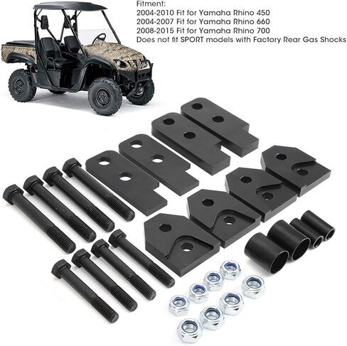 طقم Tbest 2in الكامل لزيادة الخلوص الأرضي مناسب لوحيد القرن 450/660/700 SE Sport KitATV LiftLift Set من Fit Inches تمامًا 450/660/700. إزالة وحيد القرن حسب القدرة التي تسمح بها الآلات in Kuwait