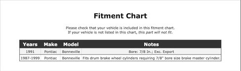 Rear Drum Brake Wheel Cylinder Kit Compatible With Pontiac Bonneville 1999 1998 1997 1996 1995 1994 1993 1992 1991 1990 1989 1988 1987 P-3432376 in Kuwait