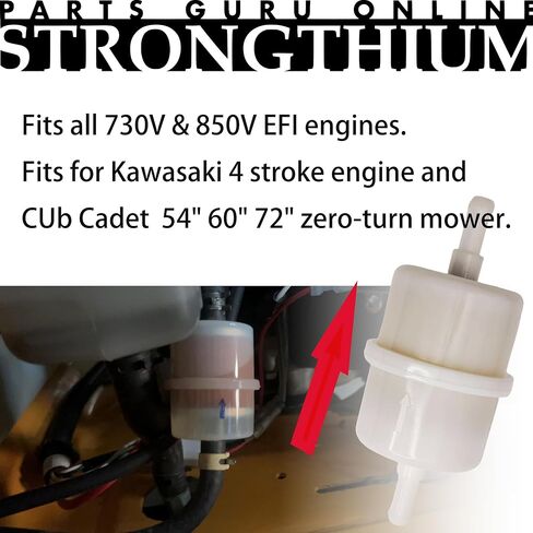 Strongthium 49019-0031 فلتر غاز الوقود المضمن متوافق مع محركات Kawasaki FR691V FR651V FR600V FR730V FS730V FX691V FX730V FX850V FX921V 730V 850V EFI in Kuwait