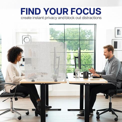 VIVO Gray Freestanding 24 x 24 inch Privacy Panel, Sound Absorbing Cubicle Desk Divider, Acoustic Partition, PP-1-V024G-S in Kuwait