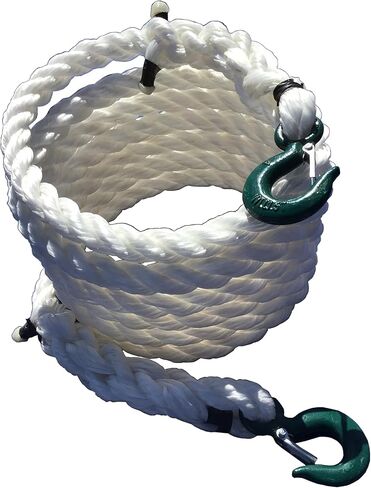 حبل السحب الغربي TR-15 مع خطافين (من شركة Tow Rope) | سمك 7/8 بوصة | قوة الشد 8000 رطل | طول القطع 20 قدم | قسط الانتعاش الحركي البولي بروبلين in Kuwait