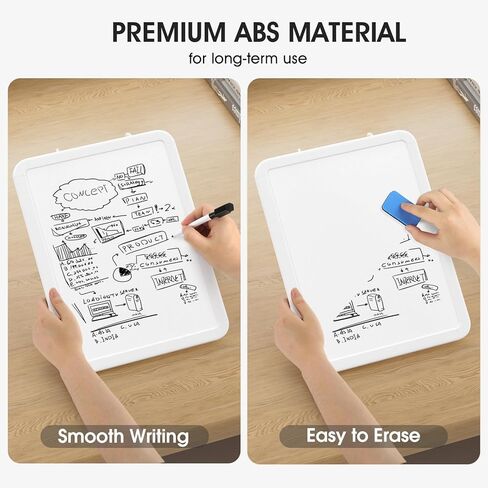 MaxGear Small Dry Erase Board 8.5x11 Inches, Double Sided Mini Whiteboard for Wall, Desk, Fridge, Includes 4 Markers and 2 Magnets, Smooth Dry-Erase Surface, Lightweight and Portable in Kuwait