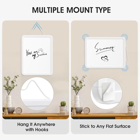 MaxGear Small Dry Erase Board 8.5x11 Inches, Double Sided Mini Whiteboard for Wall, Desk, Fridge, Includes 4 Markers and 2 Magnets, Smooth Dry-Erase Surface, Lightweight and Portable in Kuwait