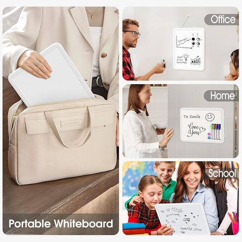 MaxGear Small Dry Erase Board 8.5x11 Inches, Double Sided Mini Whiteboard for Wall, Desk, Fridge, Includes 4 Markers and 2 Magnets, Smooth Dry-Erase Surface, Lightweight and Portable in Kuwait