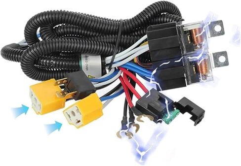 H4 LED Headlights Relay Wiring Harness Kit H6054 7x6 5x7 Compatible With Tacoma 1995-1997 Pickup 1988-1995 in Kuwait