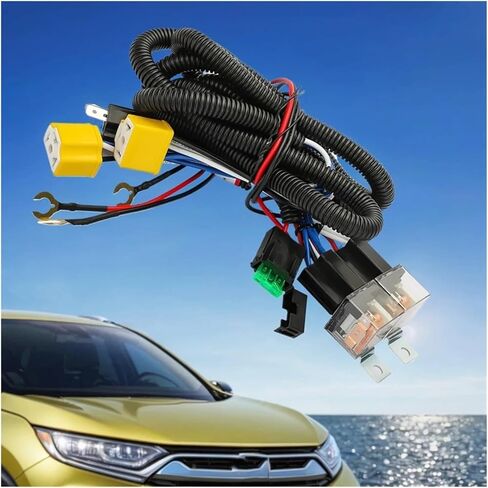 H4 LED Headlights Relay Wiring Harness Kit H6054 7x6 5x7 Compatible With Tacoma 1995-1997 Pickup 1988-1995 in Kuwait