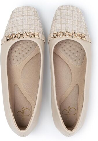 Dressy Flats for Women Square Toe Ballet Flats Comfortable Slip On Work Shoes Arch Support Office & Formal in Saudi Arabia