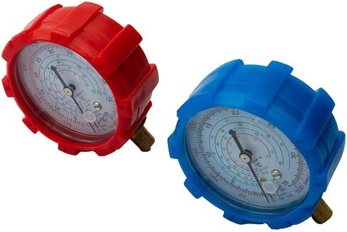 2Pack HVAC Gauge Set For R22 R410A R134A R404A, High Low Pressure Meter With PSI KPA Units, Red 0-800PSI And 0-500PSI Gauges For Conditioner Diagnosis And Maintenance in Kuwait