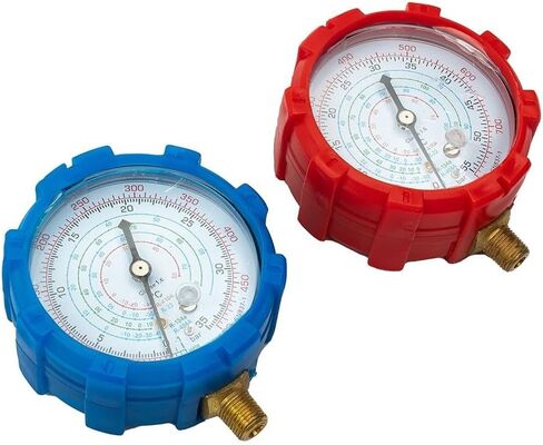 2Pack HVAC Gauge Set For R22 R410A R134A R404A, High Low Pressure Meter With PSI KPA Units, Red 0-800PSI And 0-500PSI Gauges For Conditioner Diagnosis And Maintenance in Kuwait