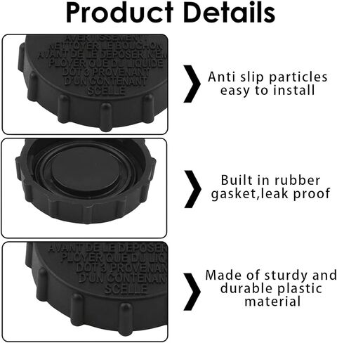 Brake Fluid Cap, Brake Master Cylinder Fluid Reservoir Cap, Replace F88Z-2162-AA BRFC-4 Compatibility for Expedition Excursion Lincoln Navigator F-150 F-250 GT E-150 E-250 E-350 in Kuwait