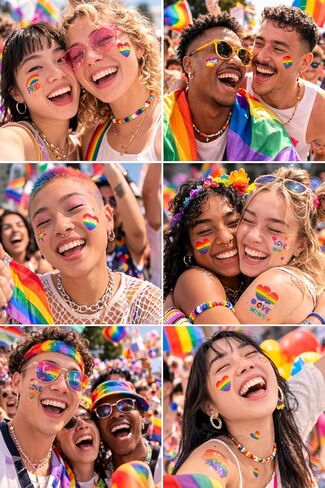 Oiomniv Pride Face Paint Stick for Adults – 1 pcs Twist-Up Rainbow Face Paint, Large Capacity LGBTQ+ Parade Makeup, Easy Apply Festival Body Paint for Pride Party & Events in Kuwait