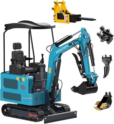 DS-R328، الحفار الصغير سعة 1.8 طن، محرك KubotaDiesel مع حفار هيدروليكي مدمج للحفر، والتحكم الهيدروليكي الكامل، واصنع بنفسك، وحفر الخنادق، والمزرعة والمناظر الطبيعية، خدمات التفريغ المعتمدة من وكالة حماية البيئة (أزرق 2) in Kuwait