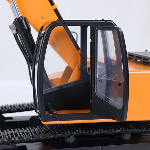 الولايات المتحدة في المخزون، JDM 1/12 RC نموذج الحفار الهيدروليكي صمام مضخة المسارات ESC وحدة تحكم راديو مطلية مجمعة باللون الأصفر نموذج هواية للأعمار من 14 عامًا فما فوق in Kuwait