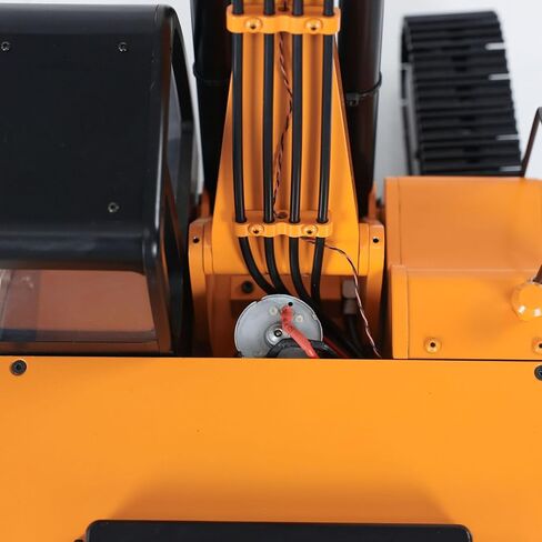 الولايات المتحدة في المخزون، JDM 1/12 RC نموذج الحفار الهيدروليكي صمام مضخة المسارات ESC وحدة تحكم راديو مطلية مجمعة باللون الأصفر نموذج هواية للأعمار من 14 عامًا فما فوق in Kuwait